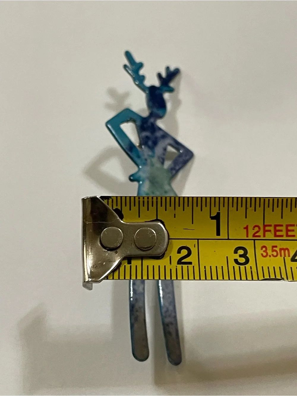 Vintage Enamel Shaman Deer Person Attitude Person Pin #6149
